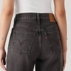 🆕 Levi's Black Ribcage Wide Leg sz 26 x 30